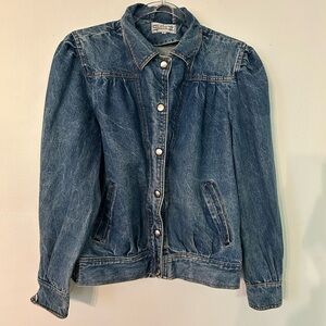 Vintage SB II by Bitterman Denim Jacket with puff sleeves